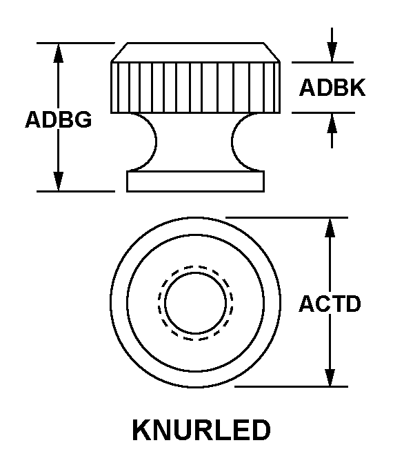 NUT,PLAIN,KNURLED | 5310-00-023-1205, 000231205