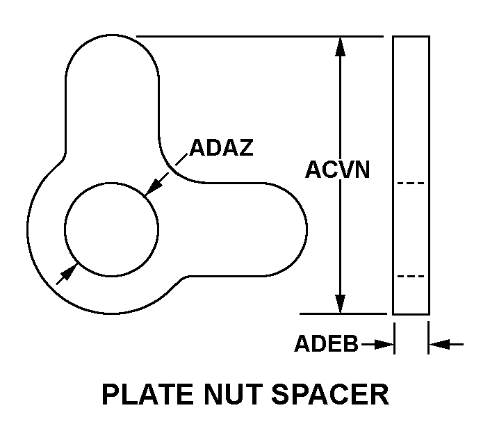 NUT SPACER,PLATE | 5310-00-004-5142, 000045142 NUT SPACER,PLATE | 5310-00-004-5142, 000045142