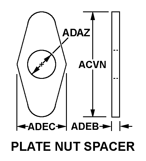 NUT SPACER,PLATE | 5310-00-004-5140, 000045140 NUT SPACER,PLATE | 5310-00-004-5140, 000045140