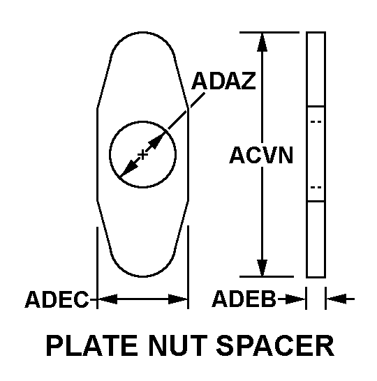 NUT SPACER,PLATE | 5310-00-006-6618, 000066618 NUT SPACER,PLATE | 5310-00-006-6618, 000066618