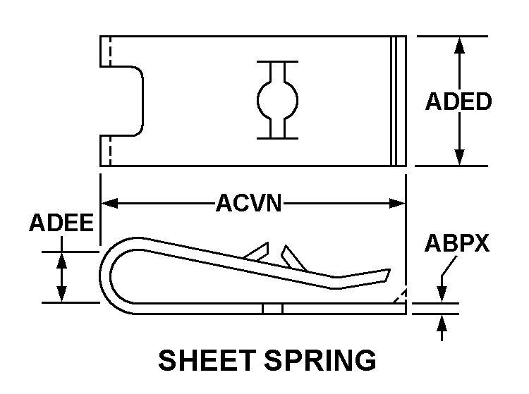 NUT,SHEET SPRING | 5310-00-012-3212, 000123212