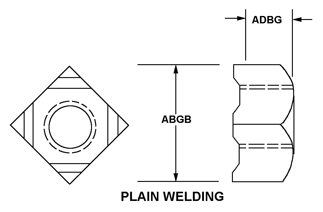 NUT,PLAIN,WELDING | 5310-00-005-0781, 000050781 NUT,PLAIN,WELDING | 5310-00-005-0781, 000050781