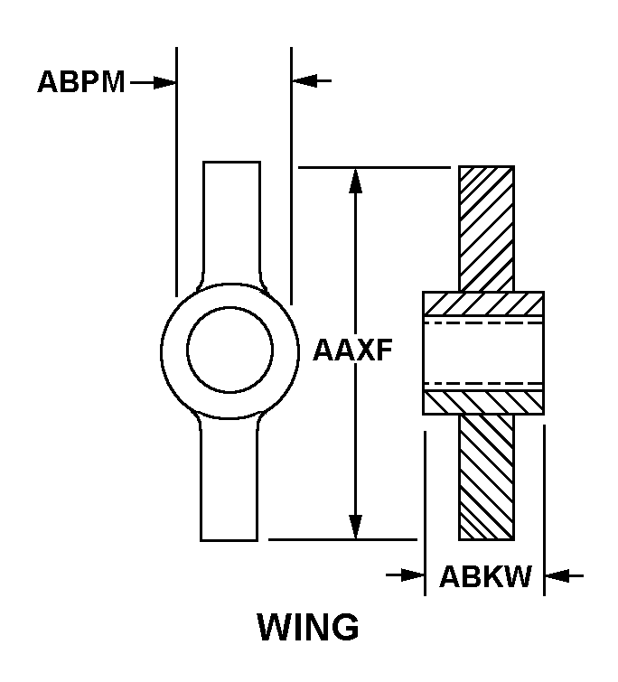 NUT,PLAIN,WING | 5310-00-008-5793, 000085793 NUT,PLAIN,WING | 5310-00-008-5793, 000085793