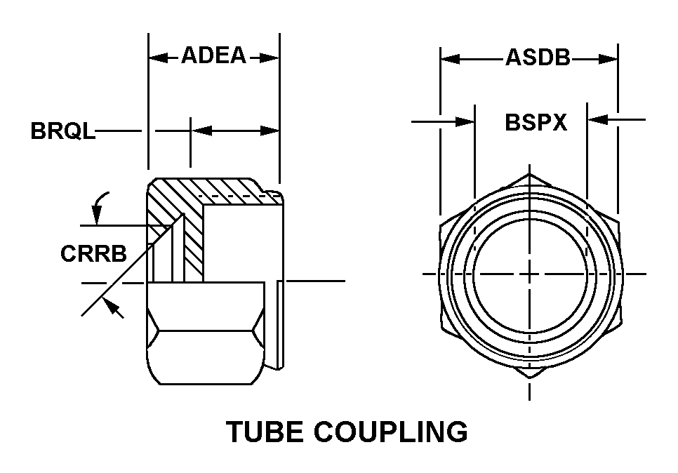 NUT,TUBE COUPLING | 4730-00-001-3956, 000013956