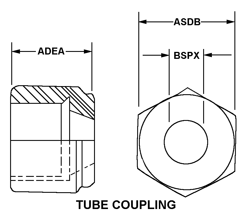 NUT,TUBE COUPLING | 4730-00-065-8678, 000658678