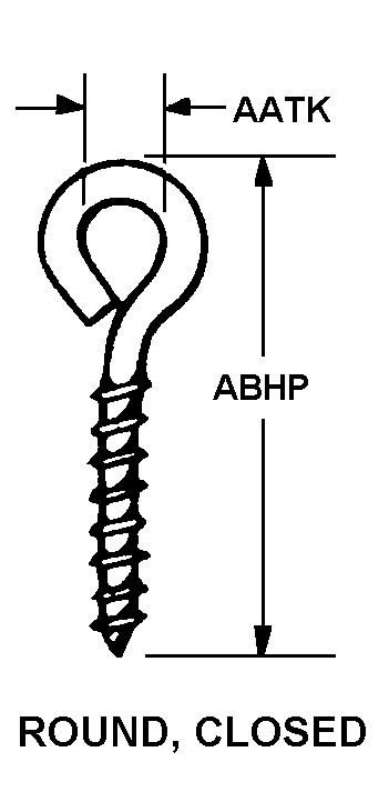 SCREW,EYE | 5305-00-051-4294, 000514294 SCREW,EYE | 5305-00-051-4294, 000514294