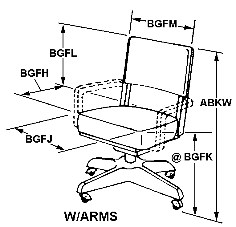 CHAIR,ROTARY | 7110-00-059-7195, 000597195