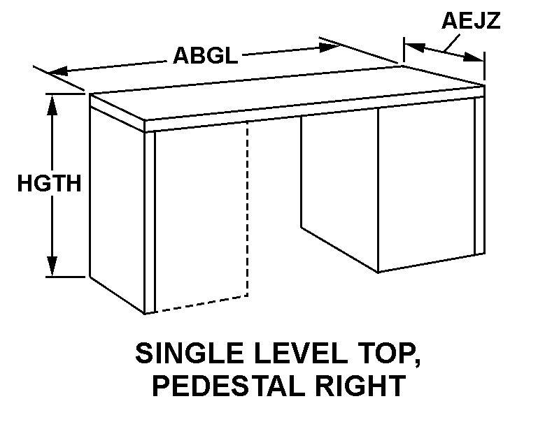 DESK,FLAT TOP | 6530-00-115-2993, 001152993