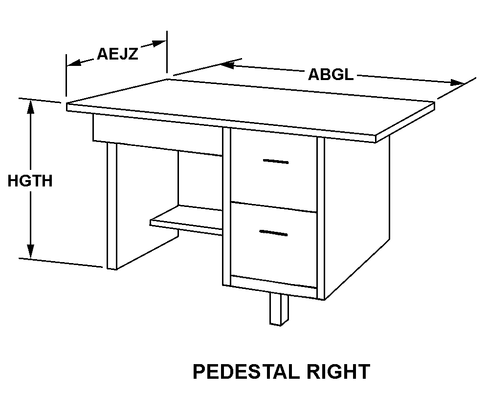 DESK,FLAT TOP | 6530-01-078-1905, 010781905