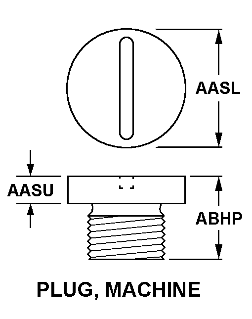 PLUG,MACHINE THREAD | 5365-00-001-1292, 000011292