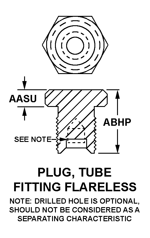 PLUG,TUBE FITTING,T | 4730-00-007-1158, 000071158 PLUG,TUBE FITTING,T | 4730-00-007-1158, 000071158