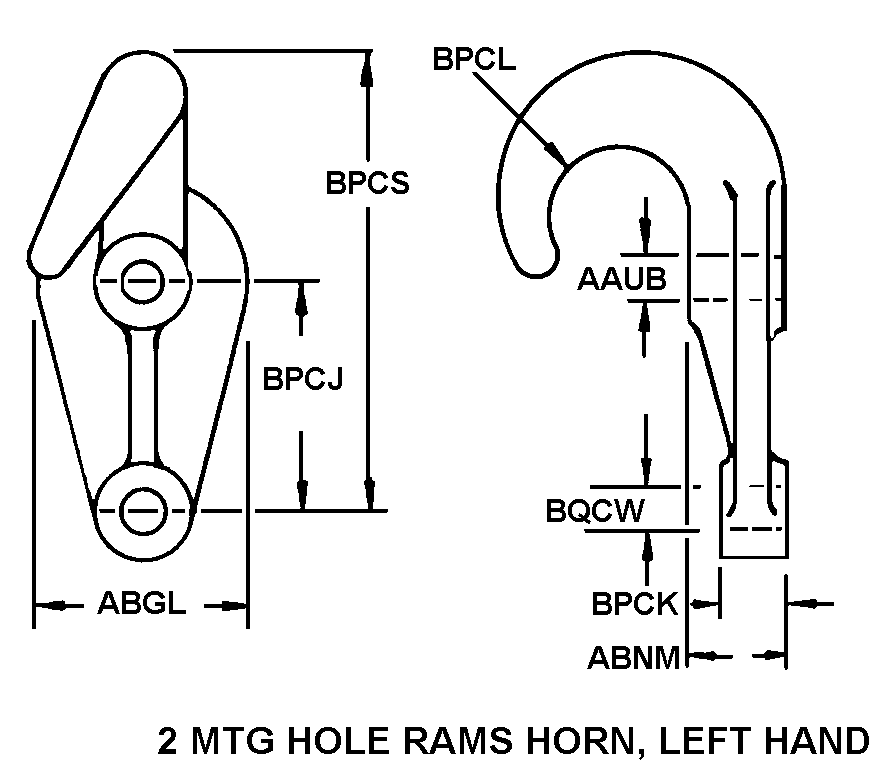 HOOK,TOW | 2540-00-352-6058, 003526058 HOOK,TOW | 2540-00-352-6058, 003526058