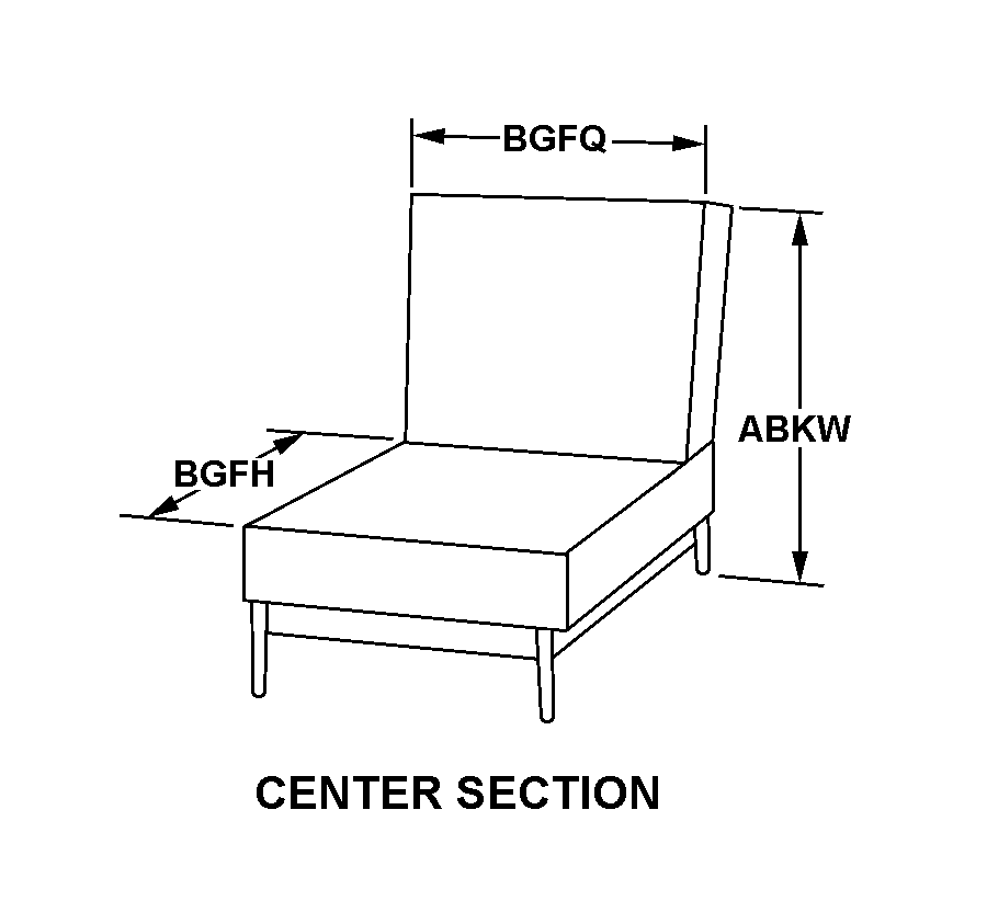 SETTEE SECTION | 7105-00-841-2827, 008412827 SETTEE SECTION | 7105-00-841-2827, 008412827