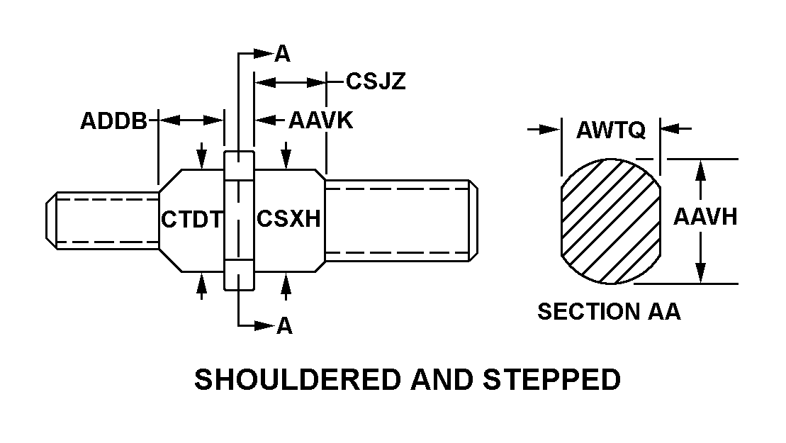 STUD,SHOULDERED AND | 5307-00-097-9094, 000979094 STUD,SHOULDERED AND | 5307-00-097-9094, 000979094