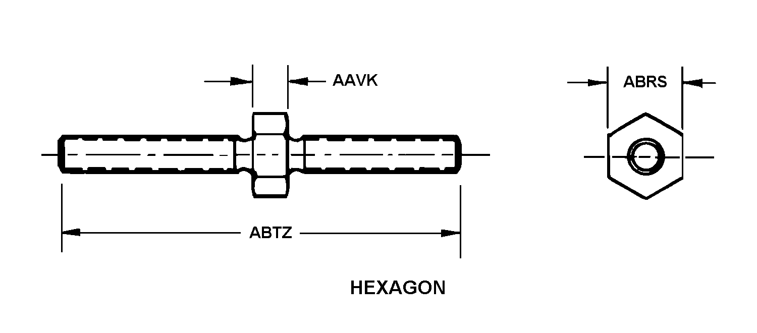 TIE ROD,TENSIONING, | 5342-00-009-9110, 000099110 TIE ROD,TENSIONING, | 5342-00-009-9110, 000099110