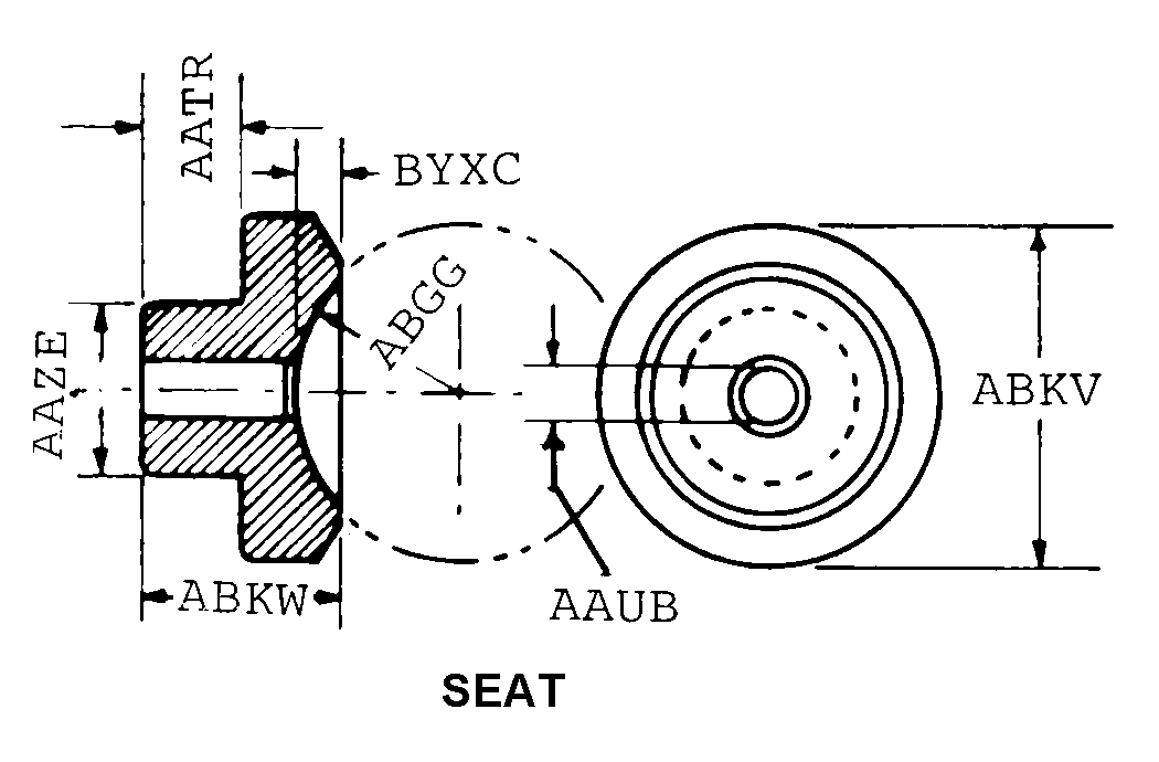 SEAT,BALL SOCKET | 2530-00-230-9792, 002309792 SEAT,BALL SOCKET | 2530-00-230-9792, 002309792