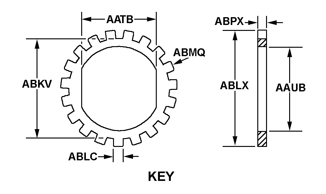WASHER,KEY | 5310-00-019-1595, 000191595 WASHER,KEY | 5310-00-019-1595, 000191595