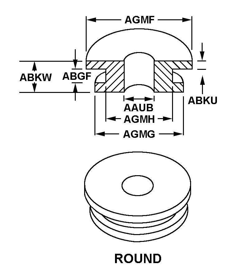 GROMMET,NONMETALLIC | 5325-00-064-6311, 000646311 GROMMET,NONMETALLIC | 5325-00-064-6311, 000646311