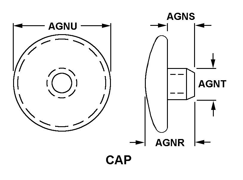 CAP,SNAP FASTENER | 5325-00-097-5495, 000975495 CAP,SNAP FASTENER | 5325-00-097-5495, 000975495