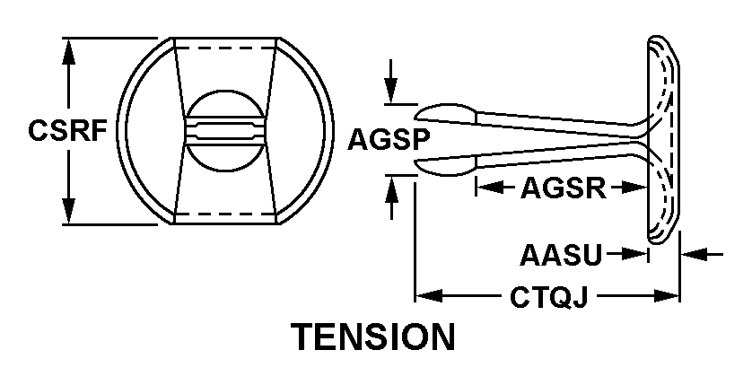 FASTENER,SPRING TEN | 5325-00-098-9361, 000989361 FASTENER,SPRING TEN | 5325-00-098-9361, 000989361