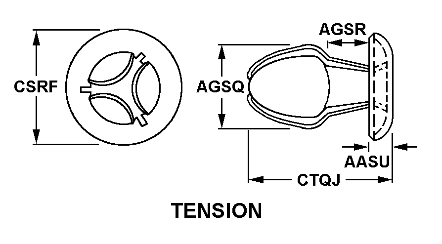 FASTENER,SPRING TEN | 5325-00-132-3689, 001323689 FASTENER,SPRING TEN | 5325-00-132-3689, 001323689
