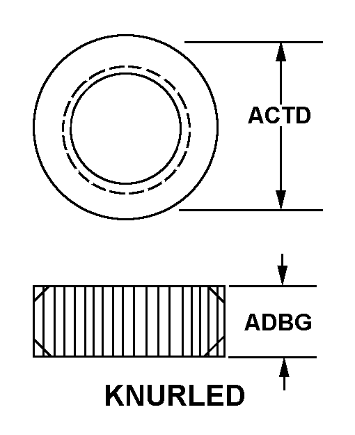 NUT,PLAIN,KNURLED | 5310-00-003-6278, 000036278 NUT,PLAIN,KNURLED | 5310-00-003-6278, 000036278