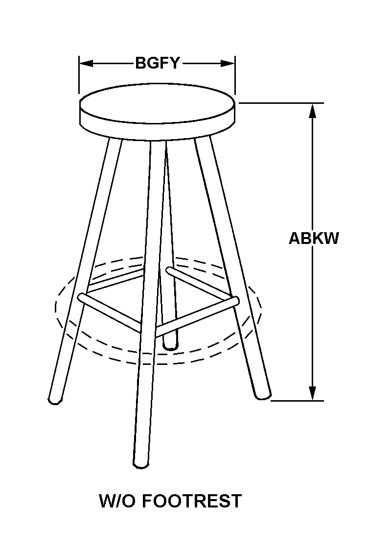 STOOL,STRAIGHT | 6530-00-027-5314, 000275314